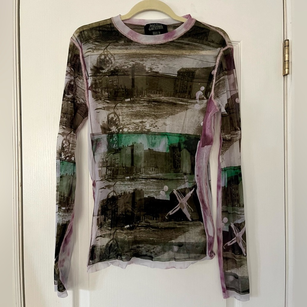 JEAN PAUL GAULTIER Vintage Unisex Sheer Top - Fits like XL